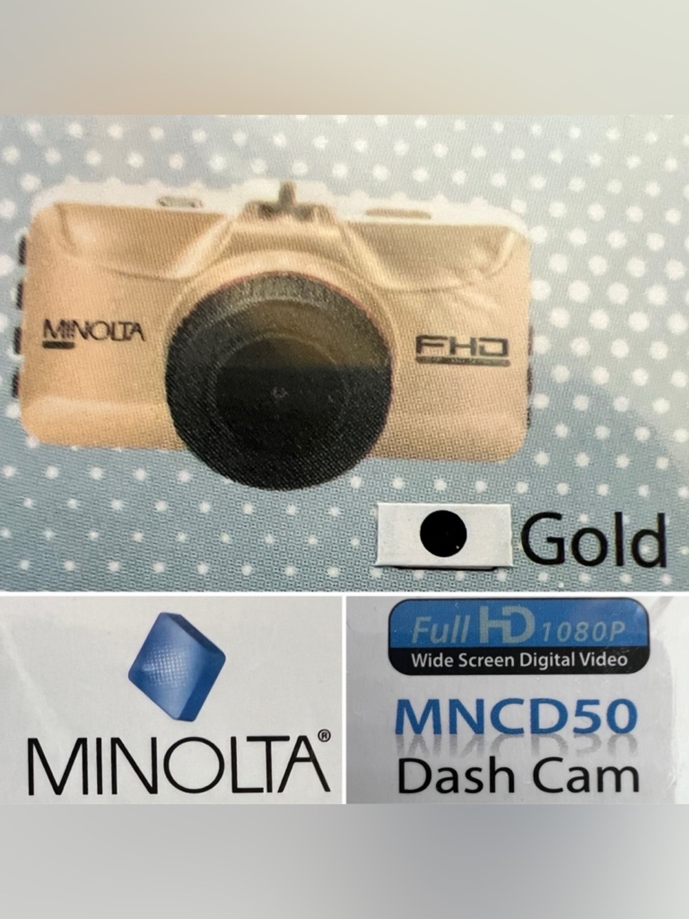 ⭐️NEW GOLD MNCD50 1080p Full HD Dash Cam 3.0" LCD Screen Wide Angle Lens Minolta - Picture 17 of 17